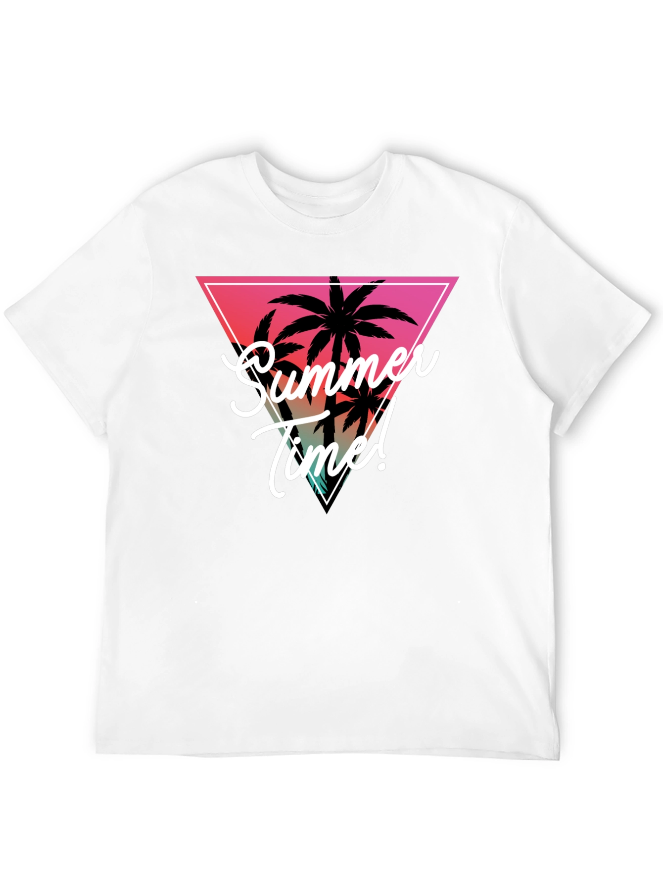 Summer Time Palm Tree Graphic Tee - Tropical Vibes