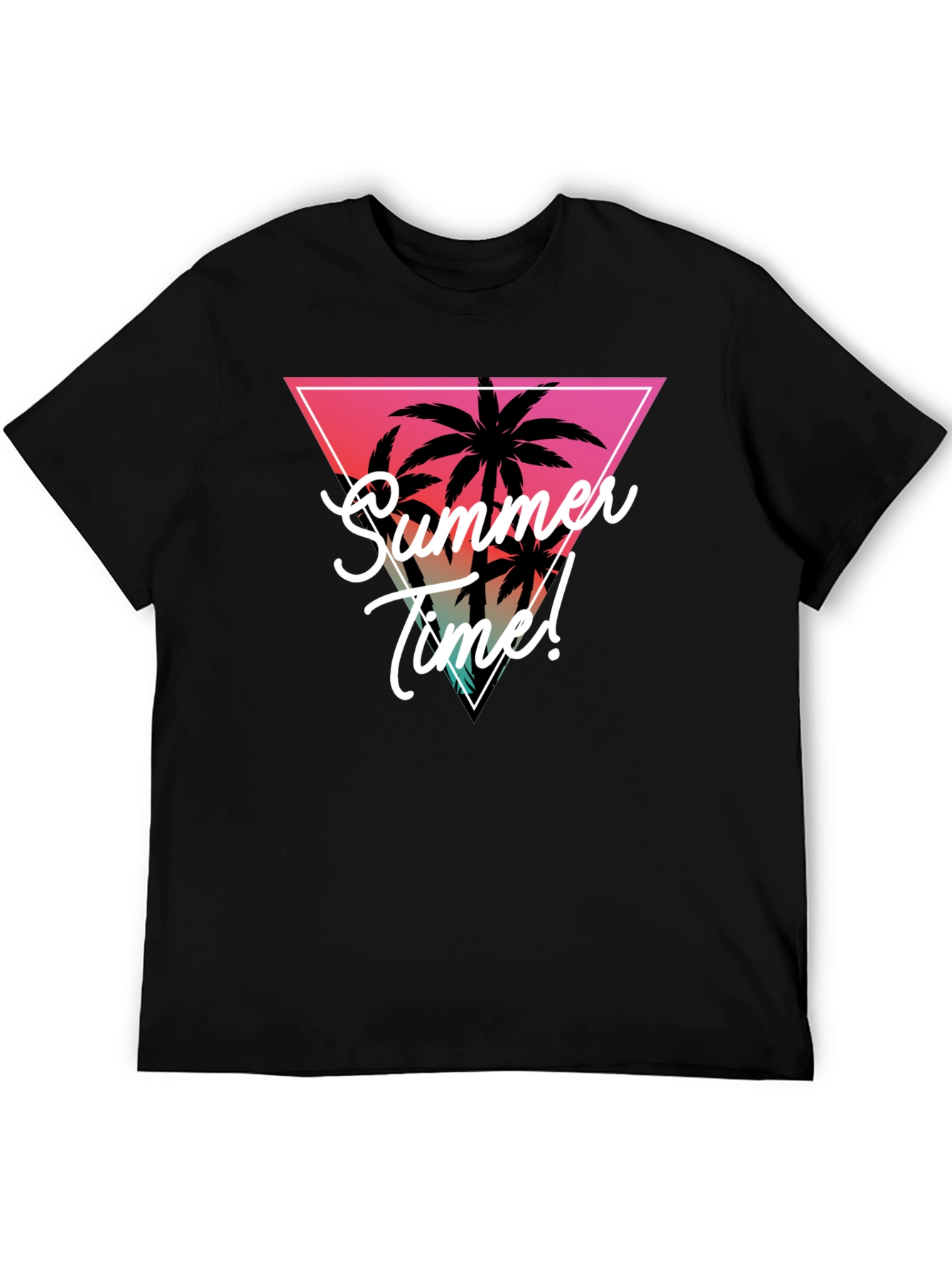 Summer Time Palm Tree Graphic Tee - Tropical Vibes