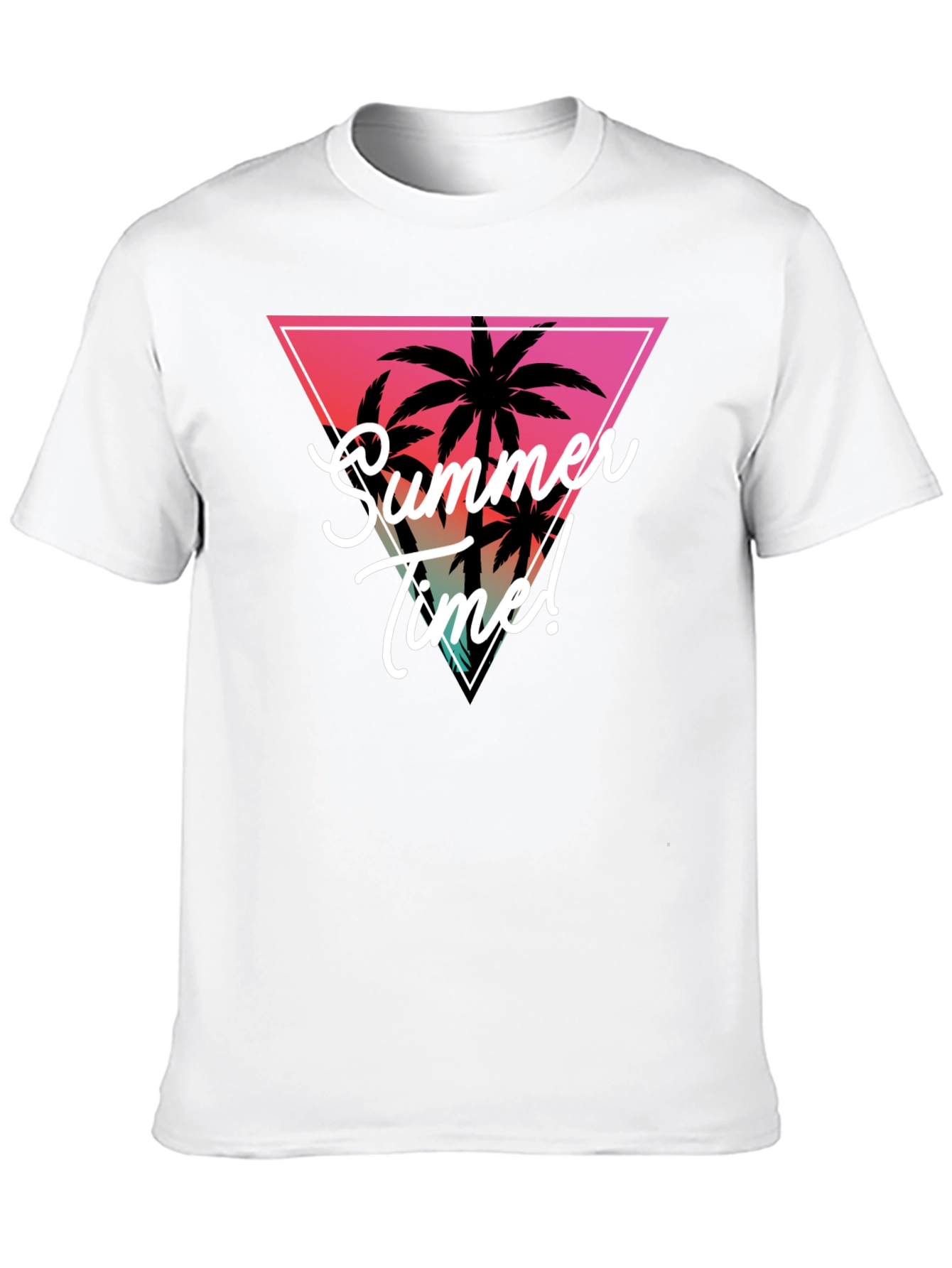 Summer Time Palm Tree Graphic Tee - Tropical Vibes