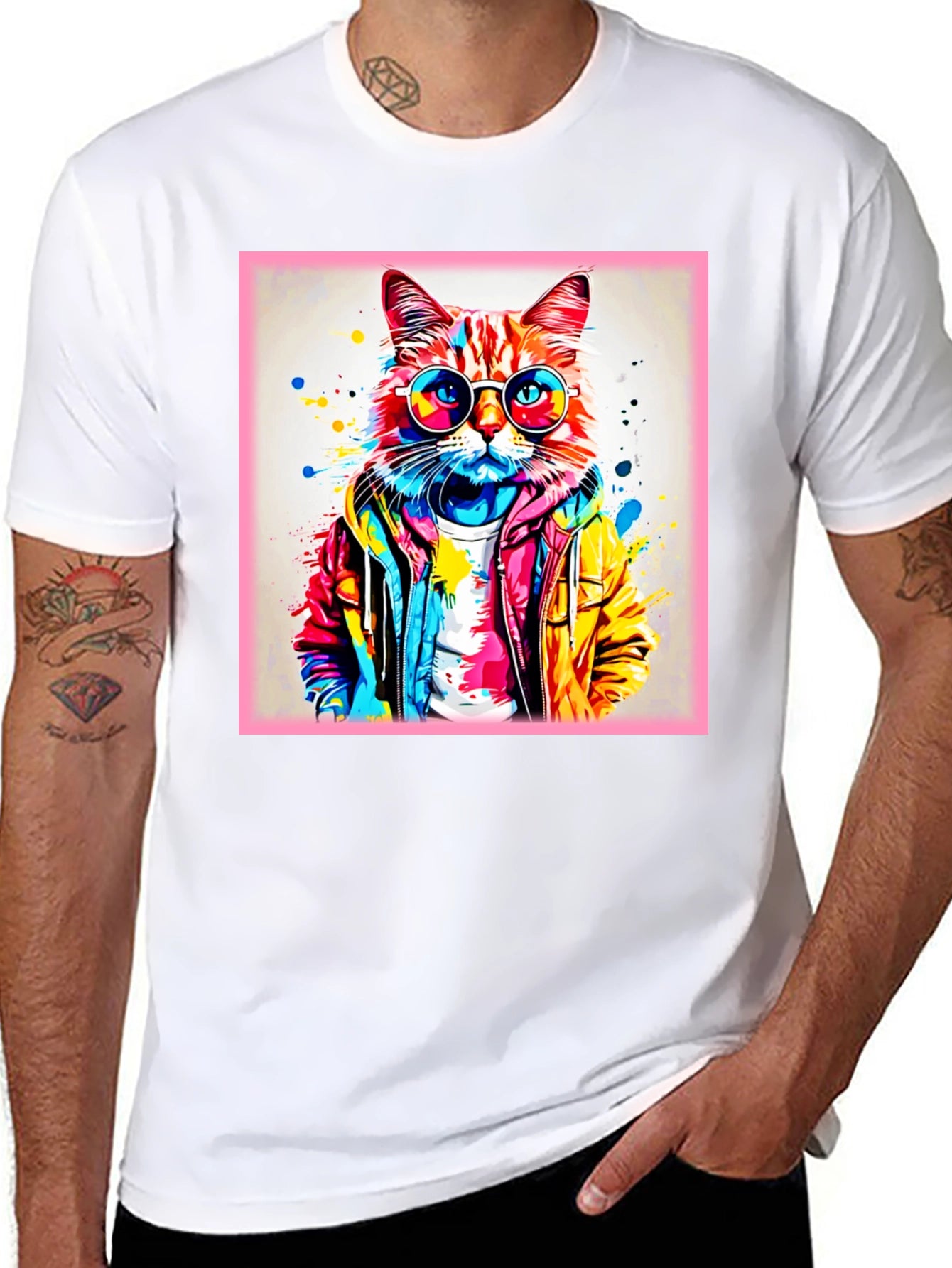Cool Cat T-Shirt - Graphic Tee for Men