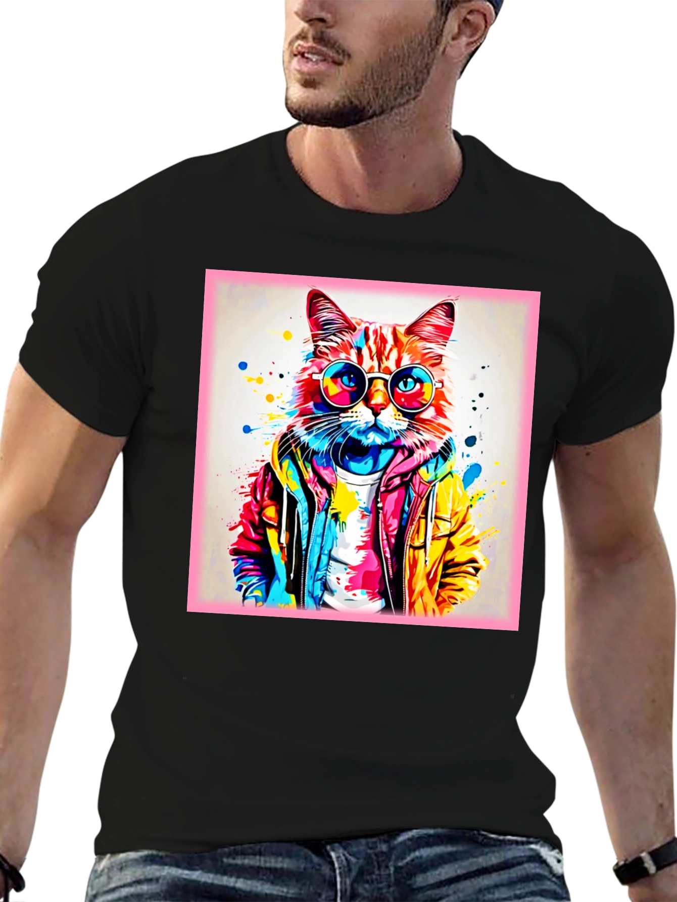 Cool Cat T-Shirt - Graphic Tee for Men