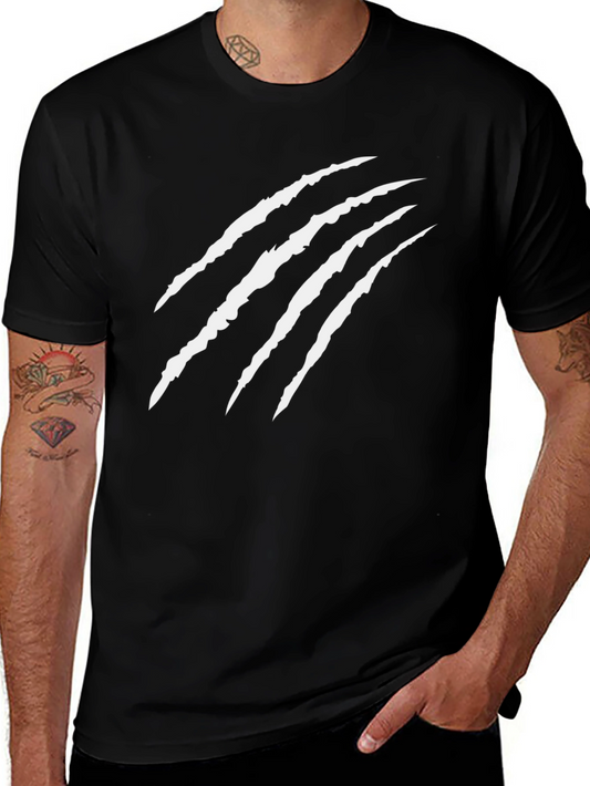 Claw Mark Graphic Black T-Shirt