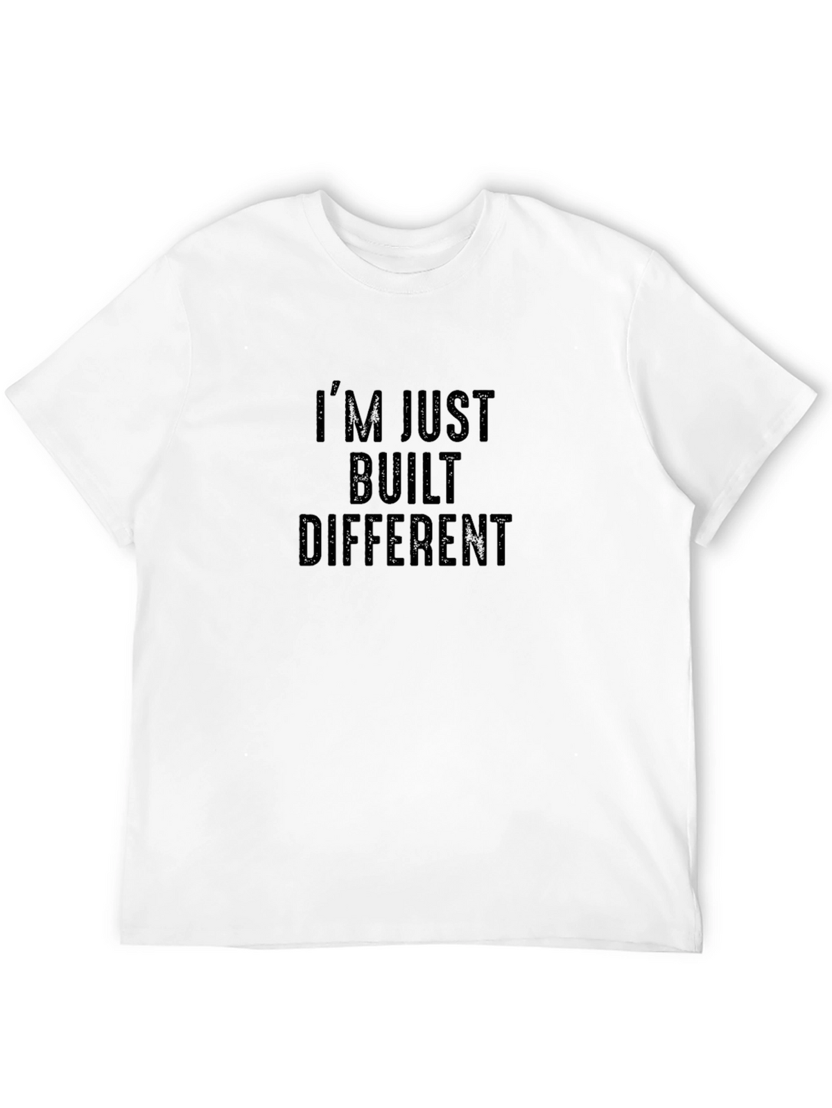 Im Just Built Different Black Graphic Tee