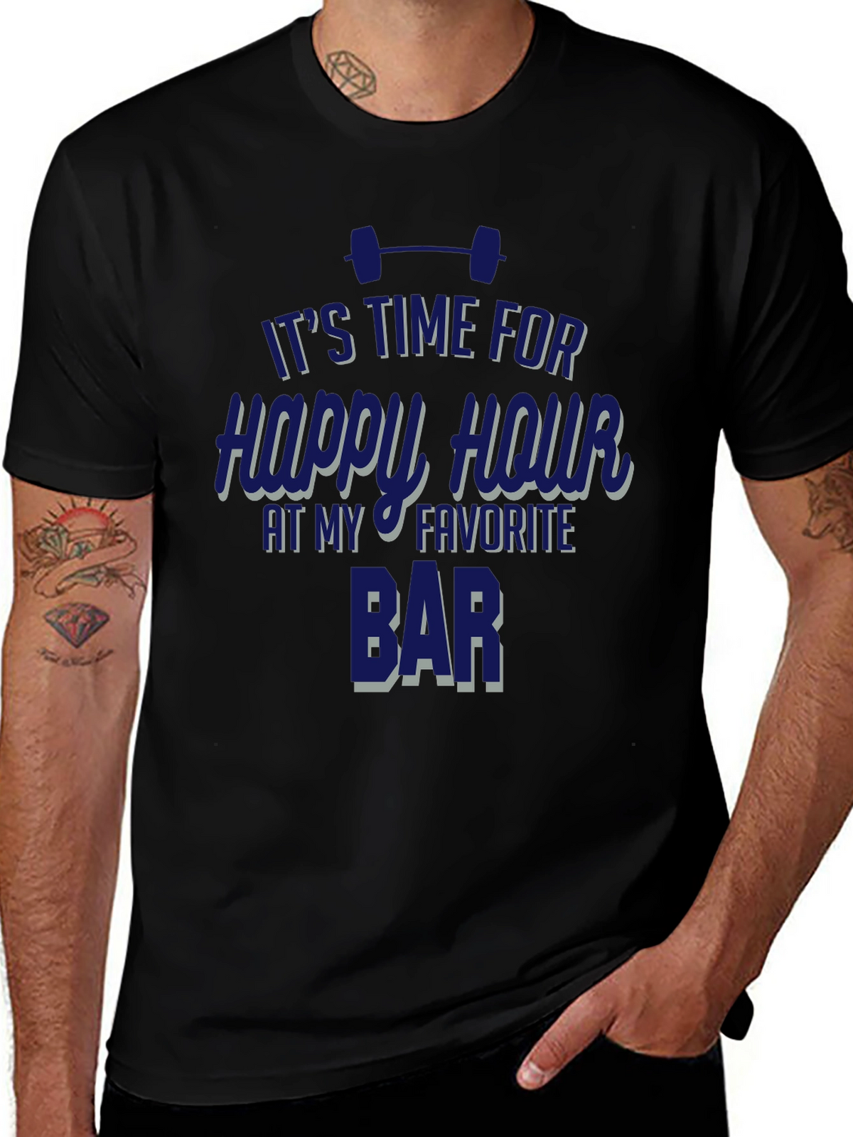 Gym Happy Hour Graphic T-Shirt