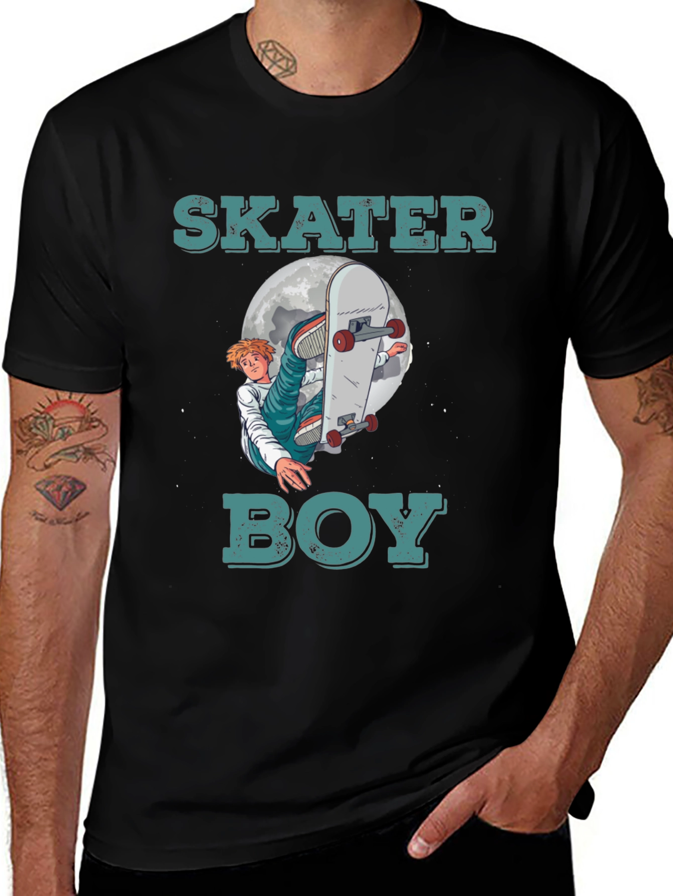 Skater Boy Graphic T-Shirt - Trendy Tee