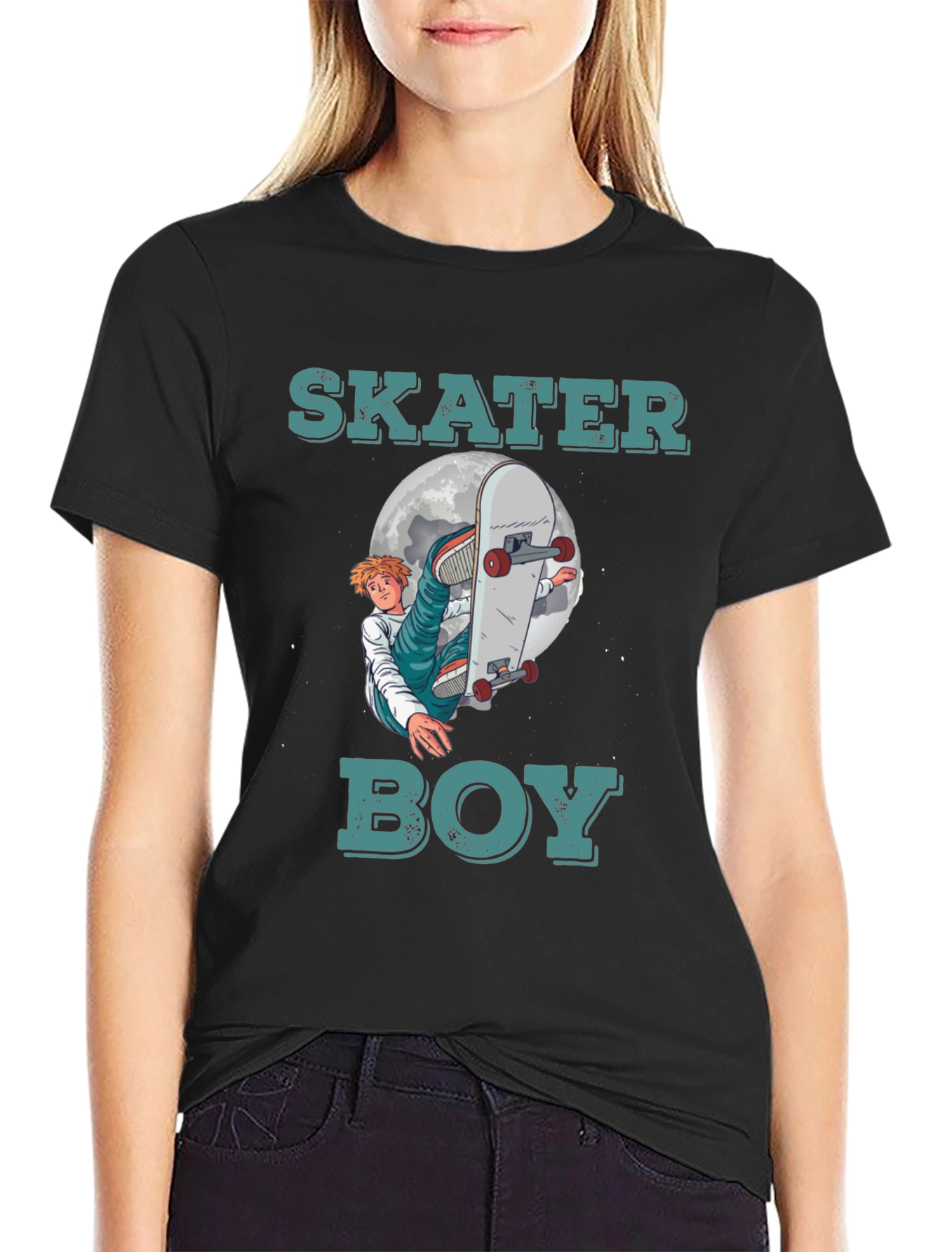 Skater Boy Graphic T-Shirt - Trendy Tee