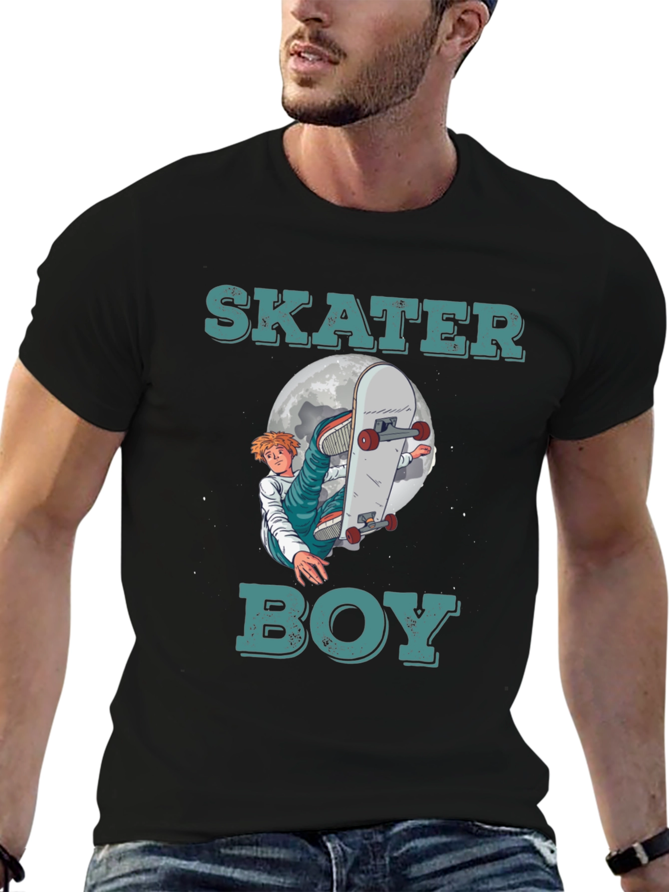 Skater Boy Graphic T-Shirt - Trendy Tee