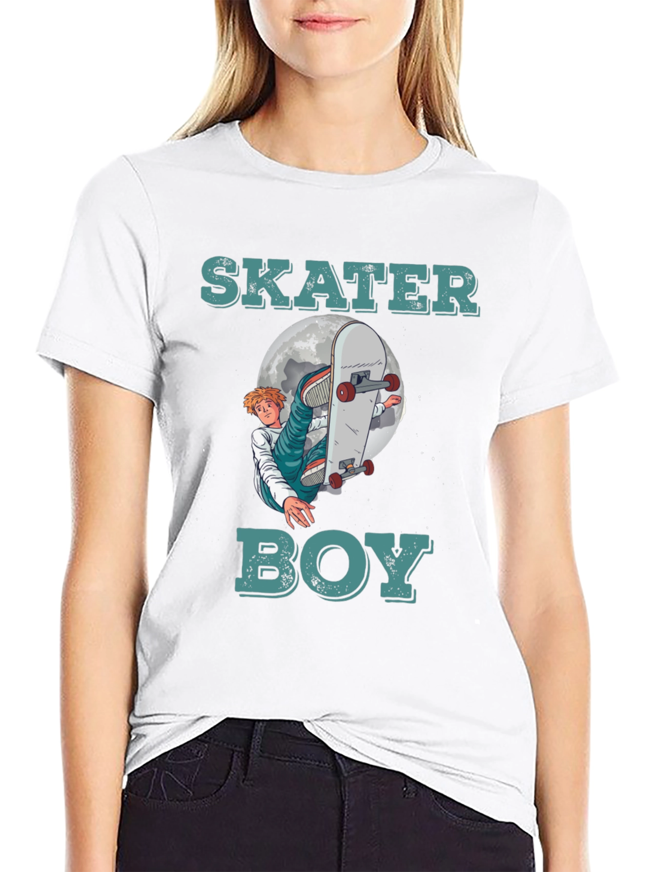Skater Boy Graphic T-Shirt - Trendy Tee