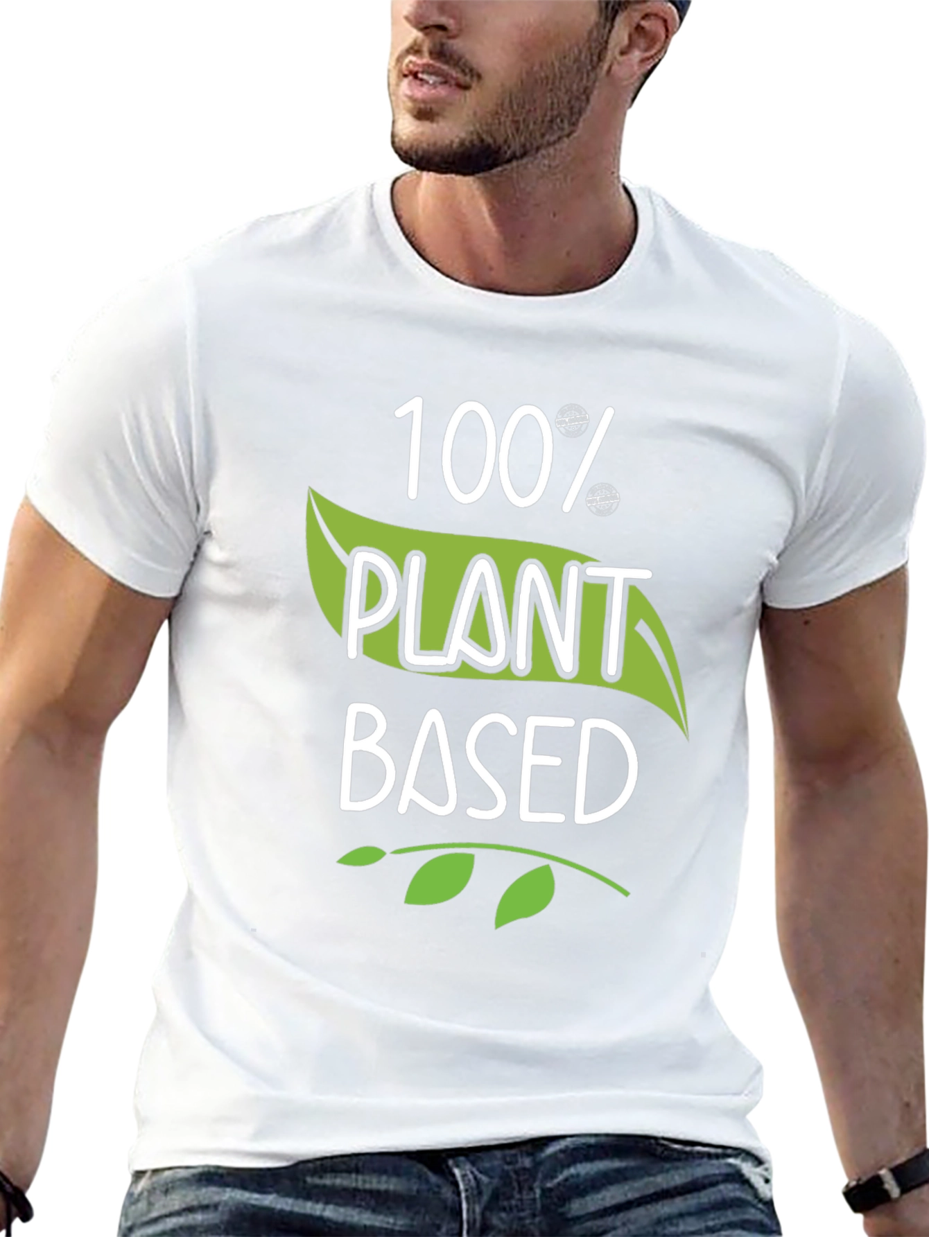 100% Plant Based Black T-Shirt Vegan Style