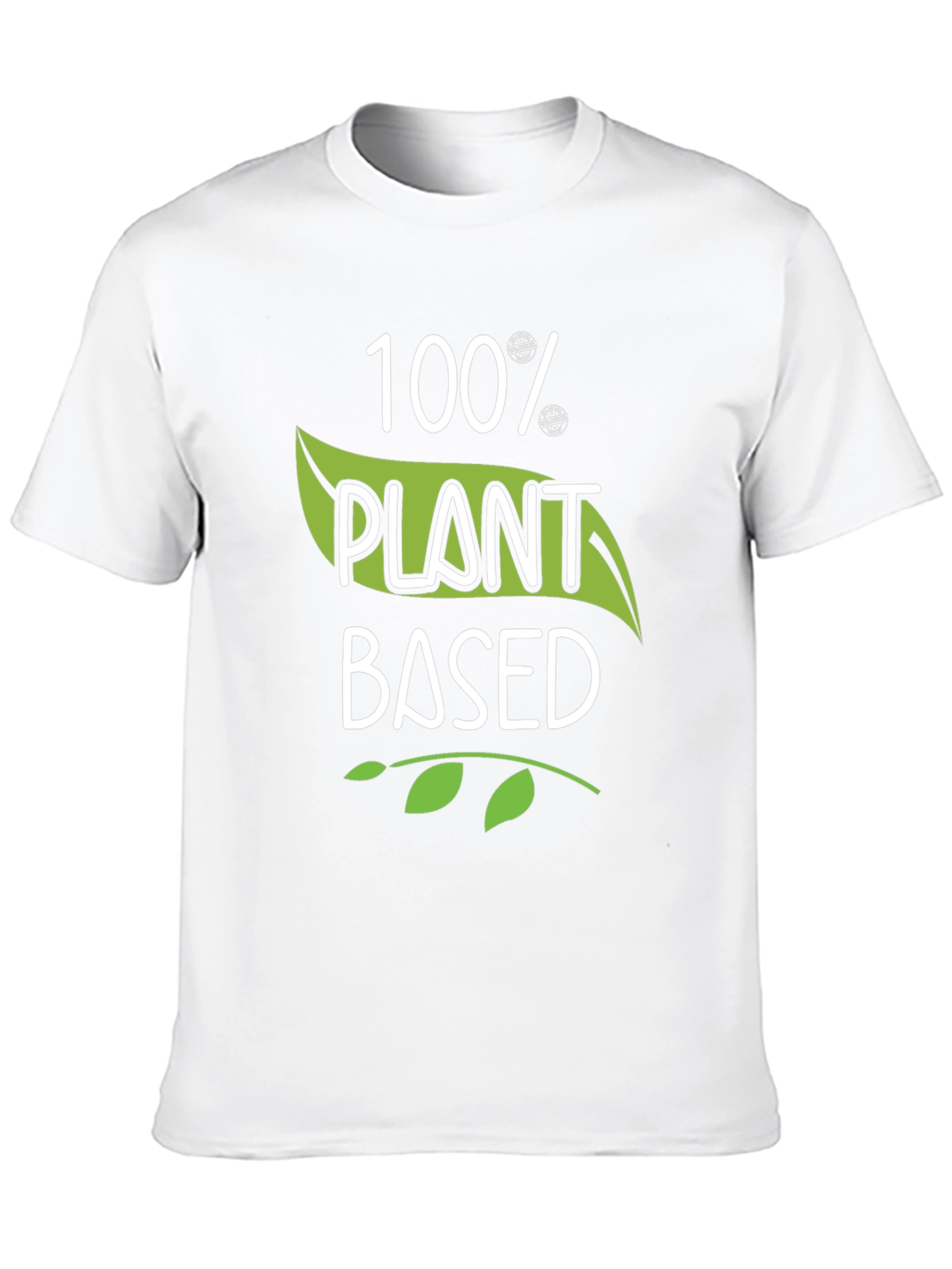 100% Plant Based Black T-Shirt Vegan Style