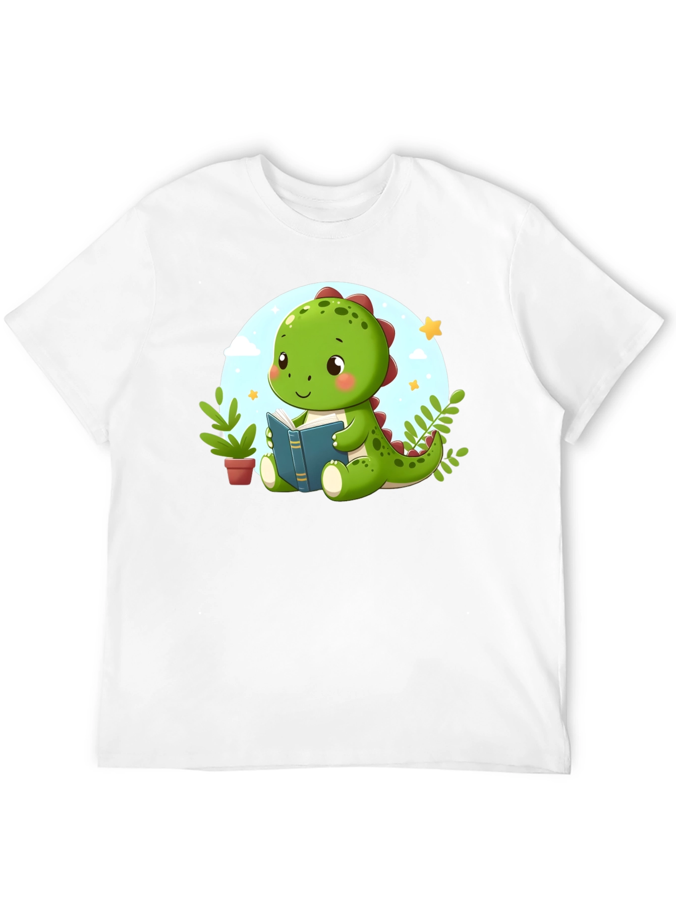 Cute Dino Reading T-Shirt