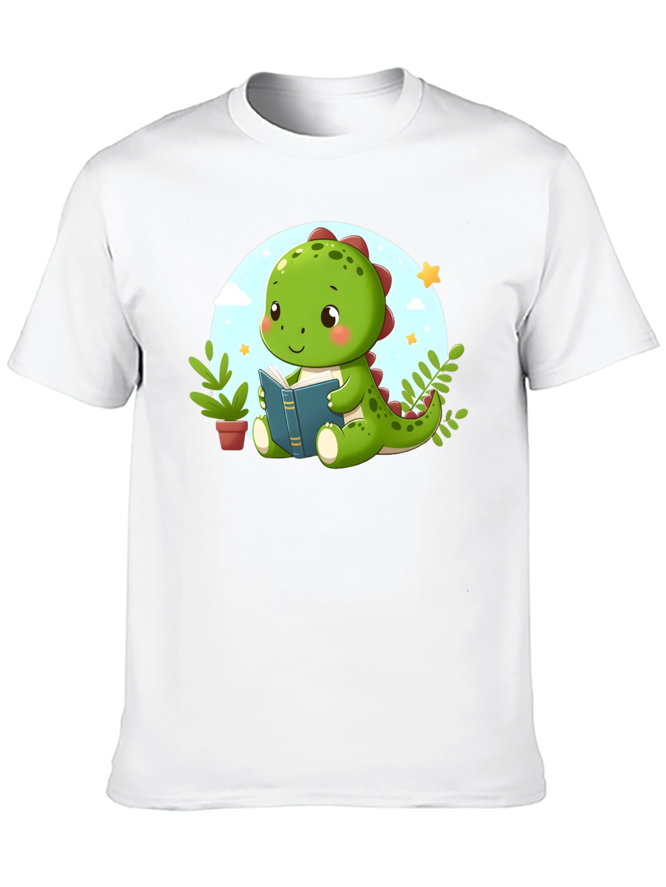 Cute Dino Reading T-Shirt