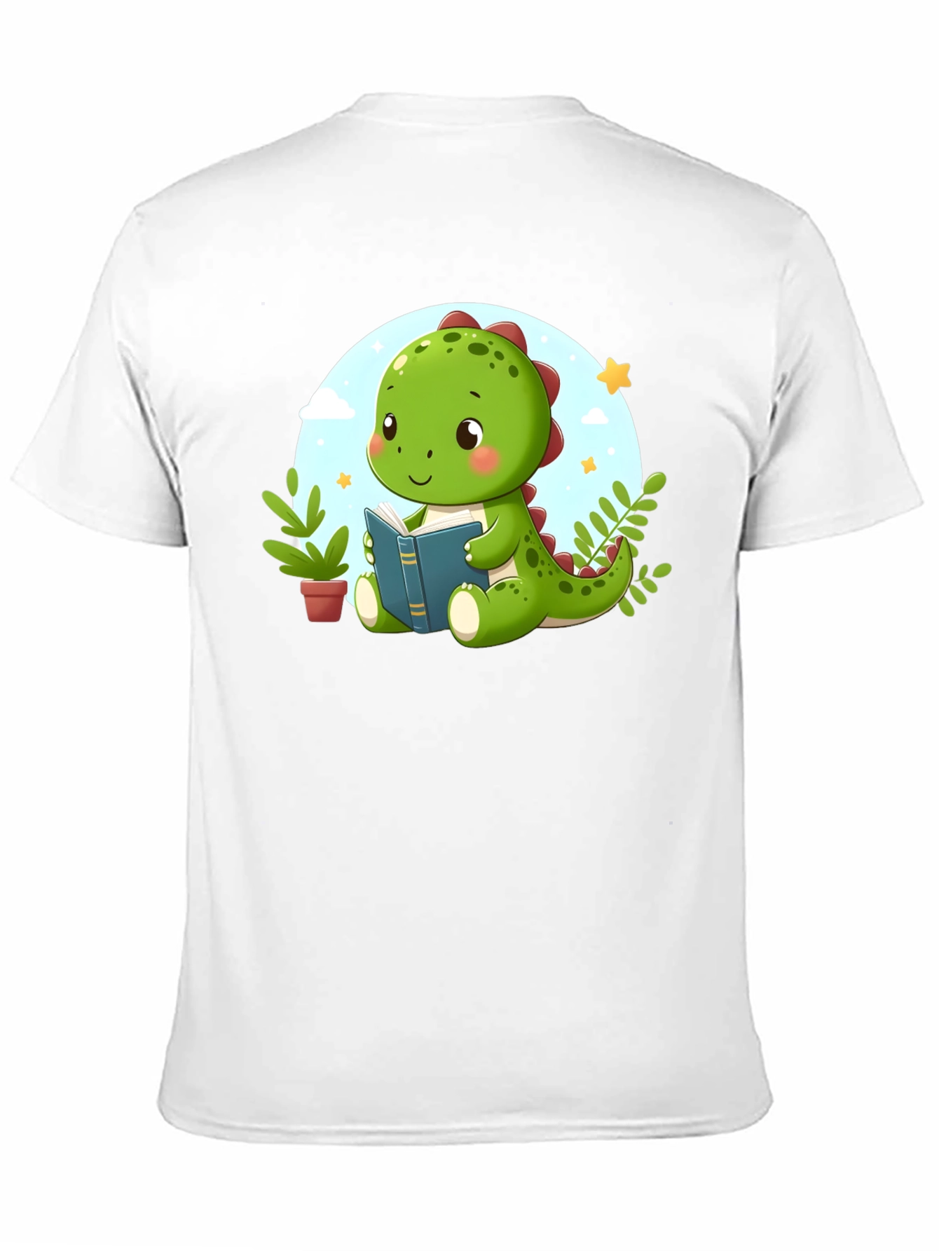 Cute Dino Reading T-Shirt