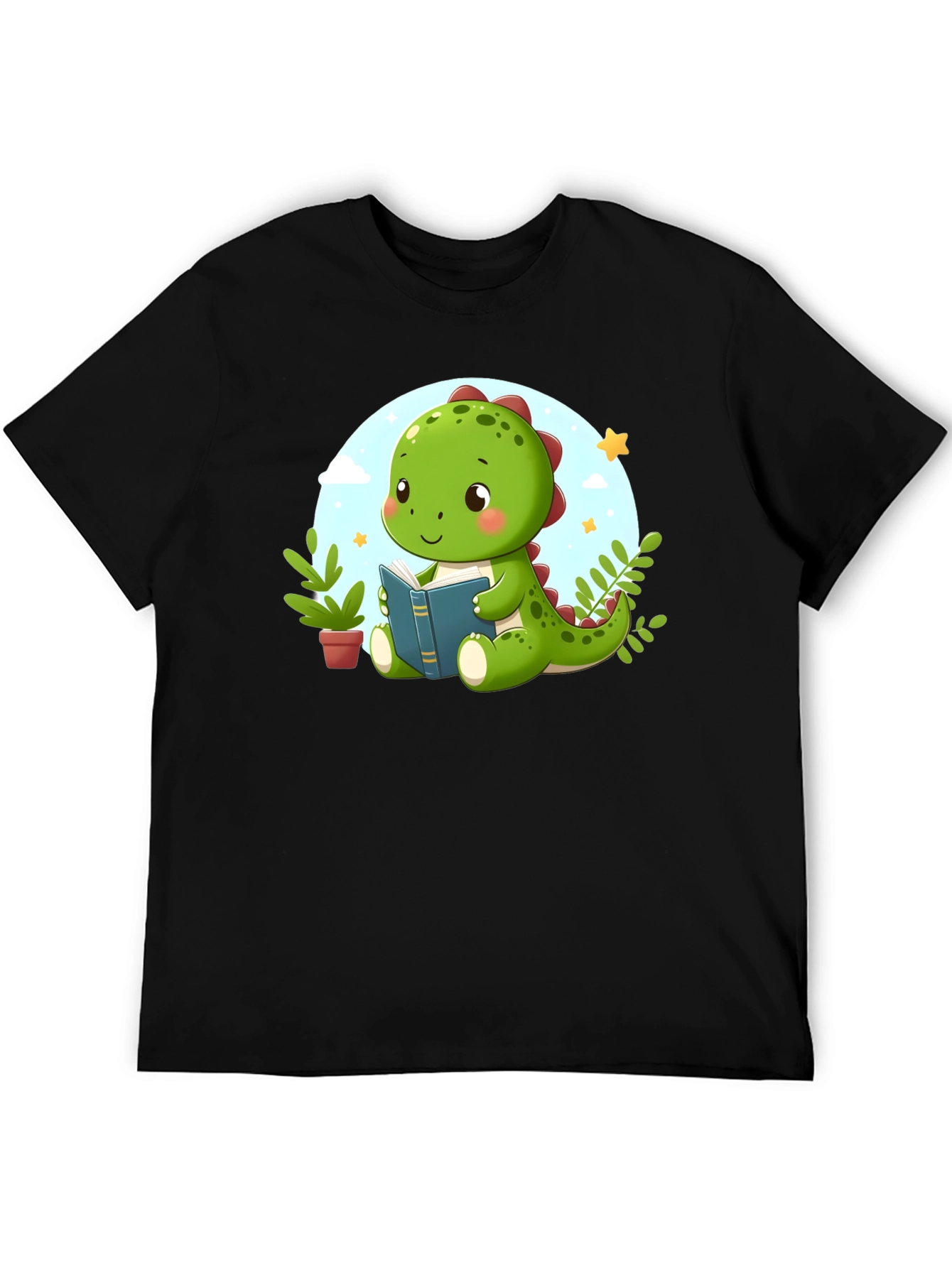 Cute Dino Reading T-Shirt