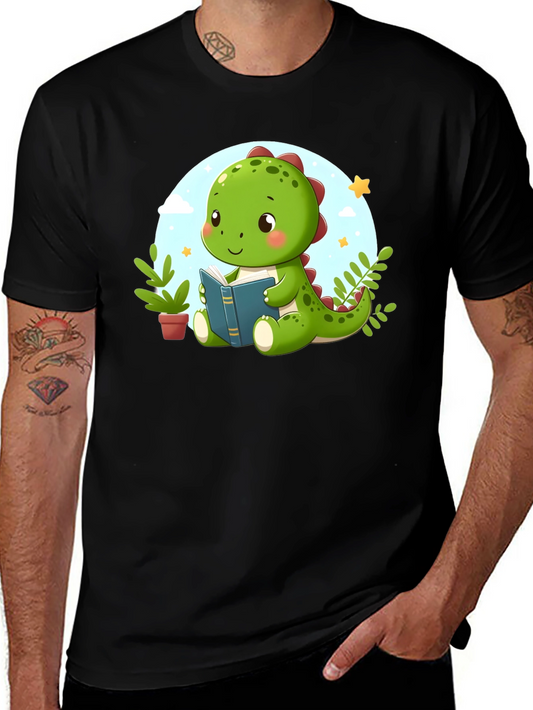 Cute Dino Reading T-Shirt