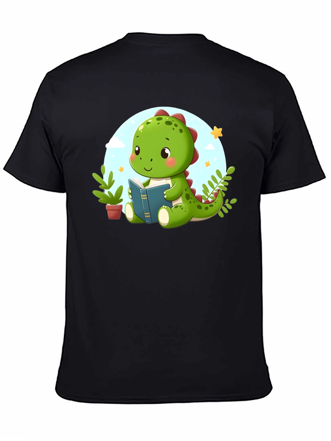 Cute Dino Reading T-Shirt