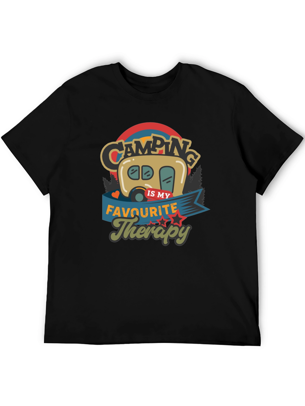 Camping Is My Favorite Therapy Graphic Tee