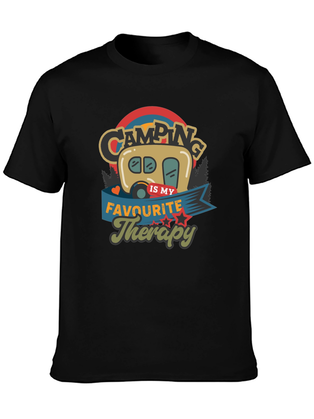 Camping Is My Favorite Therapy Graphic Tee