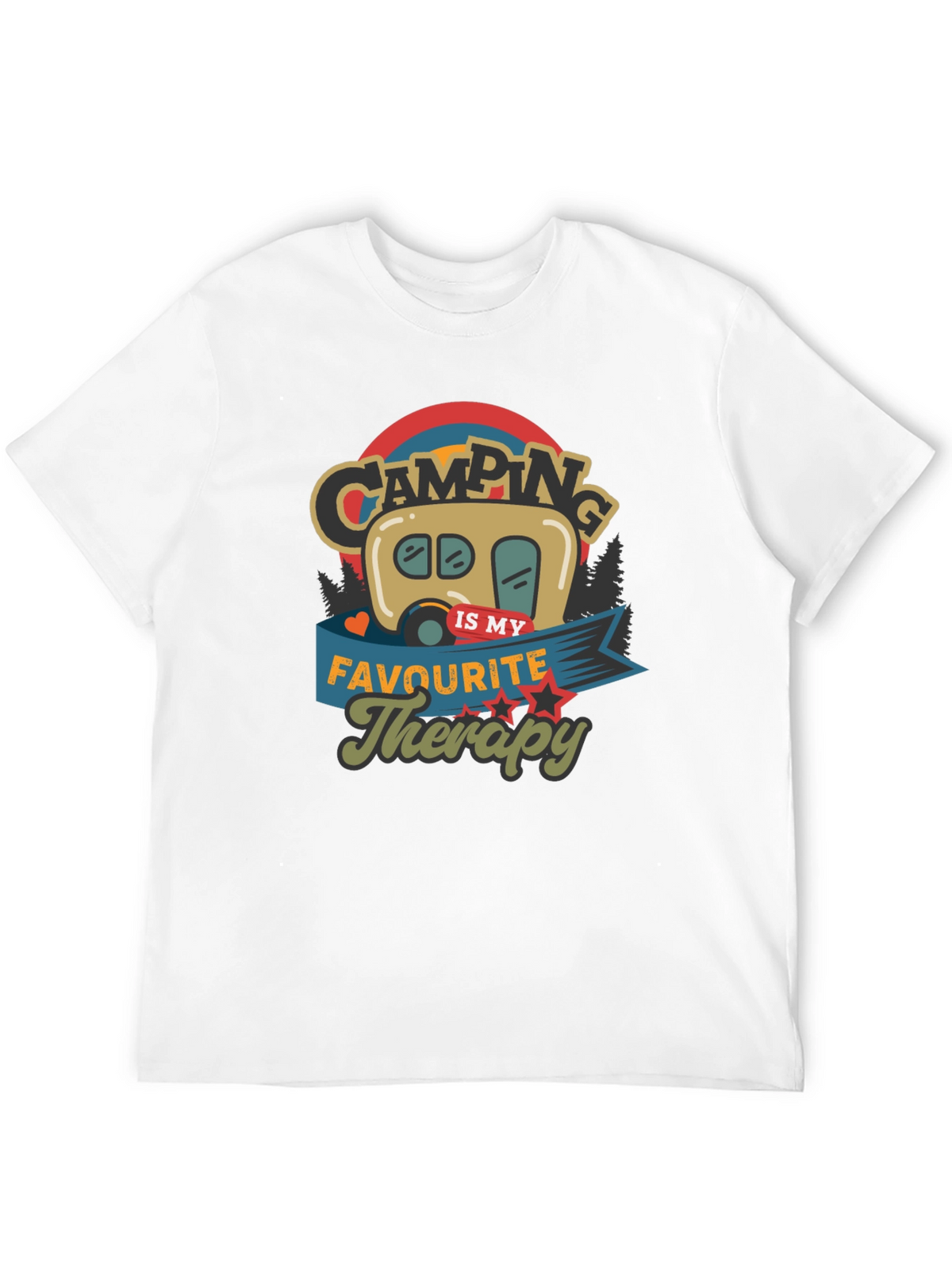 Camping Is My Favorite Therapy Graphic Tee