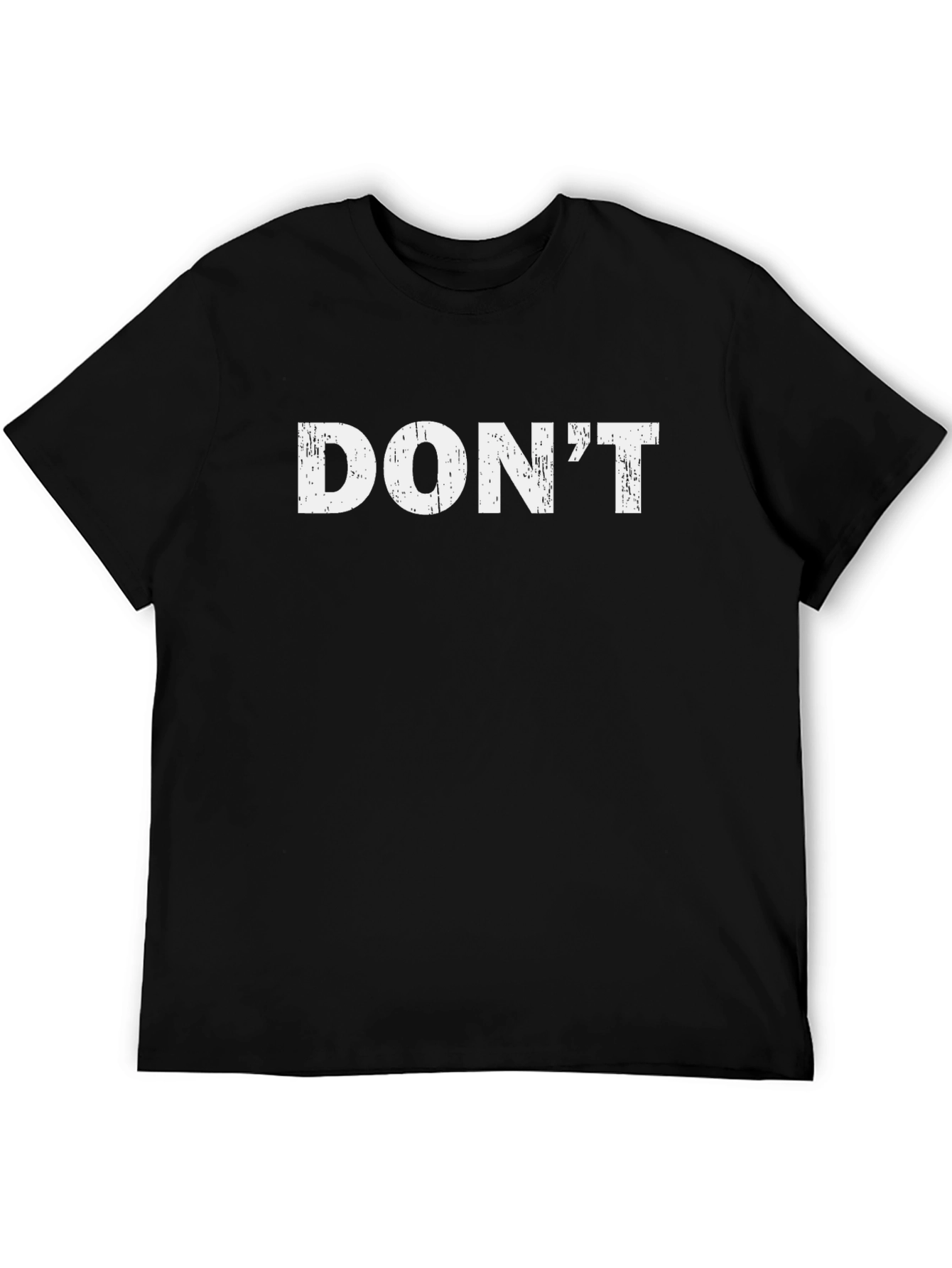 Mens DONT Graphic Print Black T-Shirt