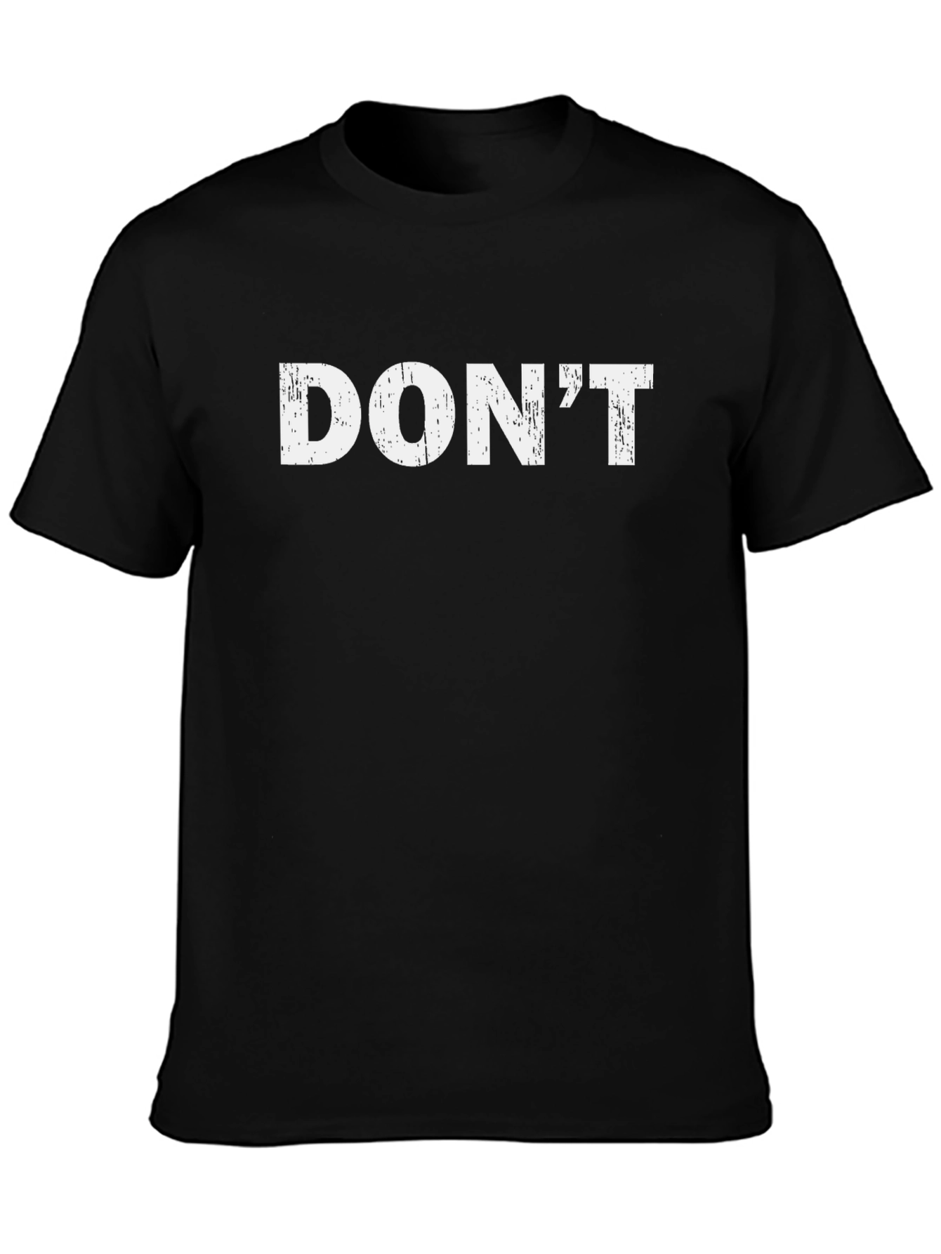 Mens DONT Graphic Print Black T-Shirt