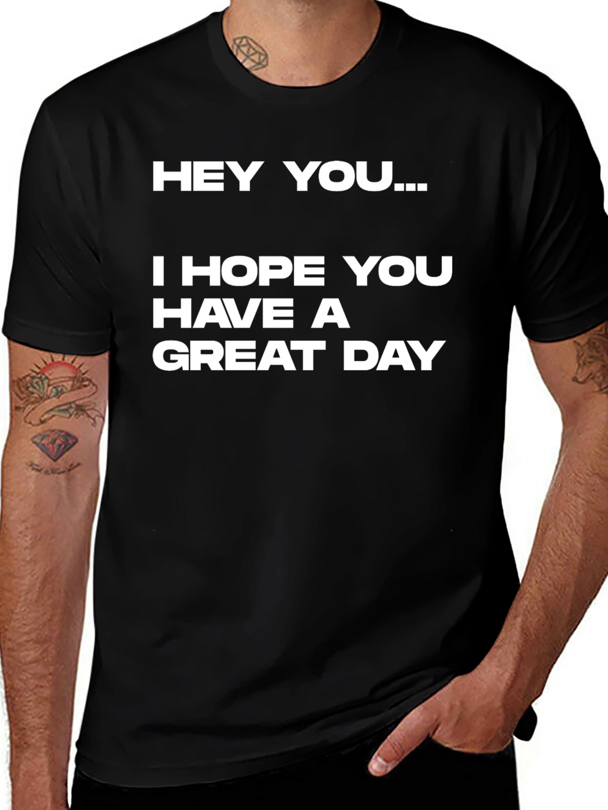 Hey You! Graphic Print Tee