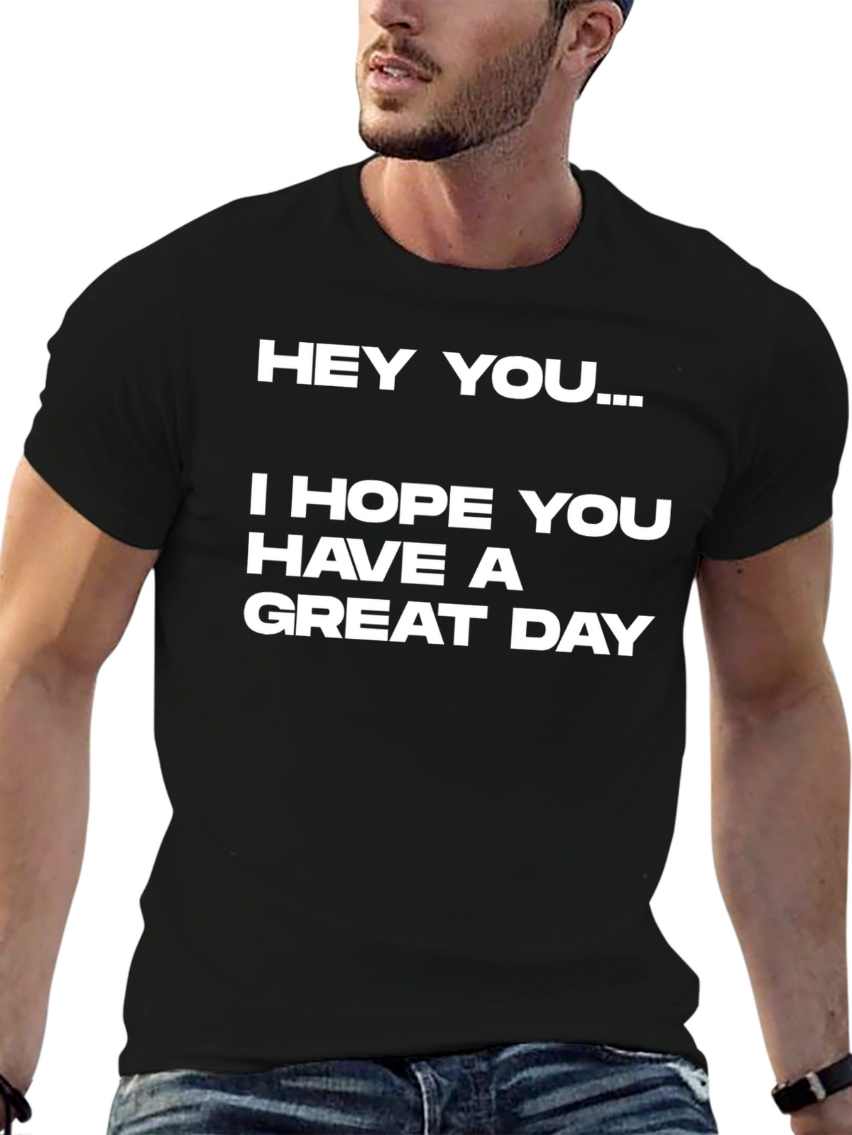 Hey You! Graphic Print Tee