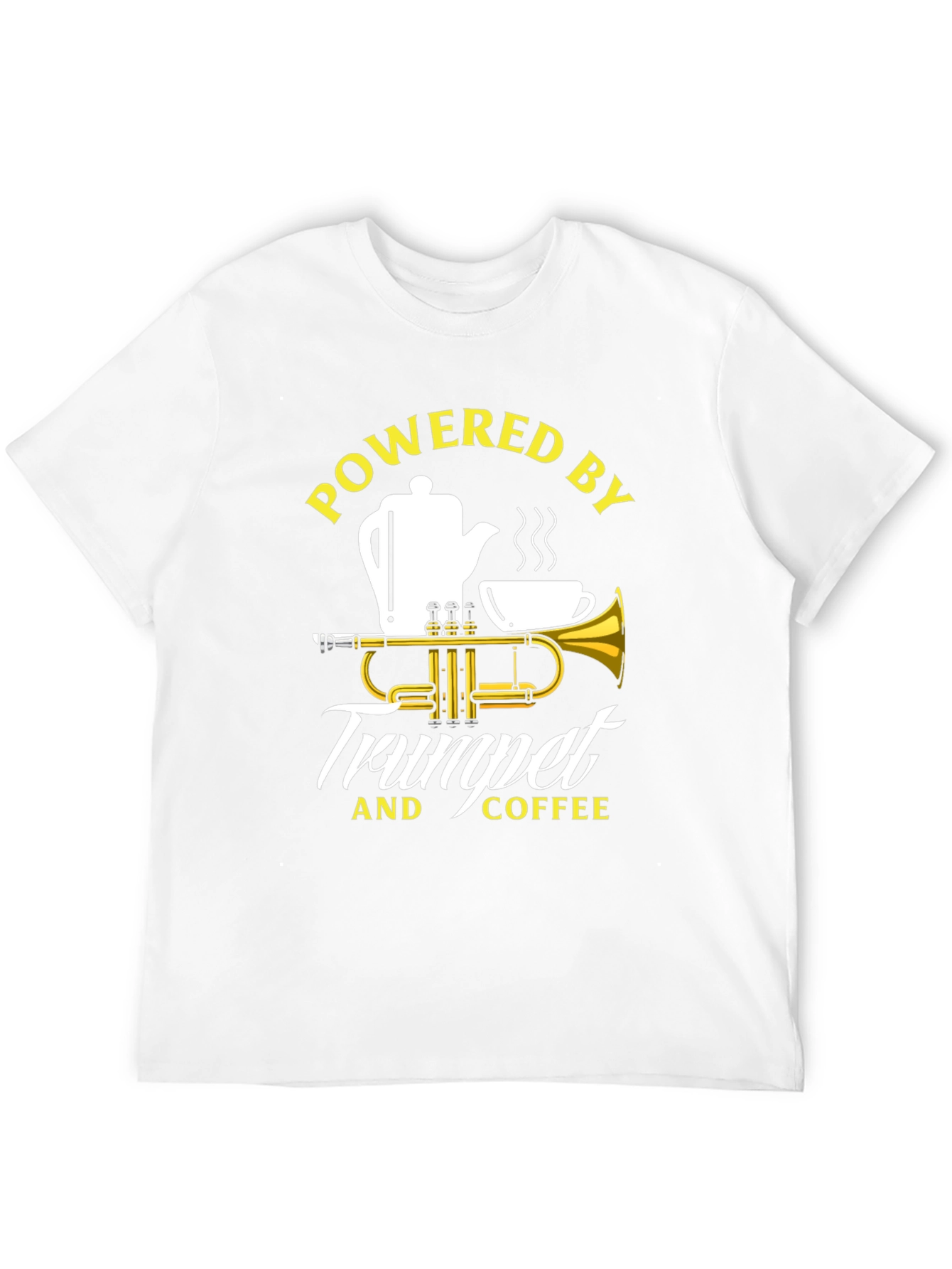 Powered by Trumpet and Coffee Graphic T-Shirt