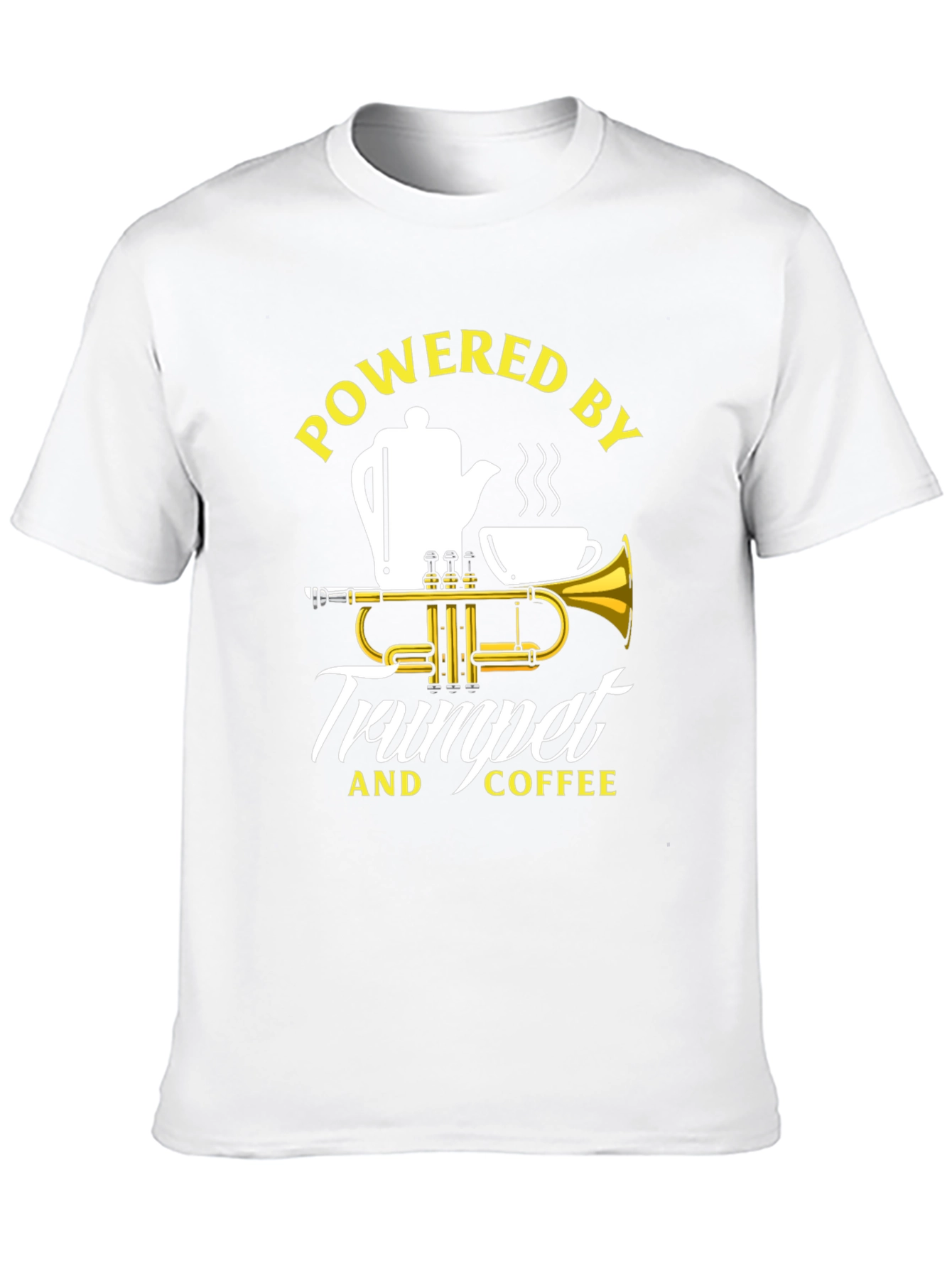 Powered by Trumpet and Coffee Graphic T-Shirt