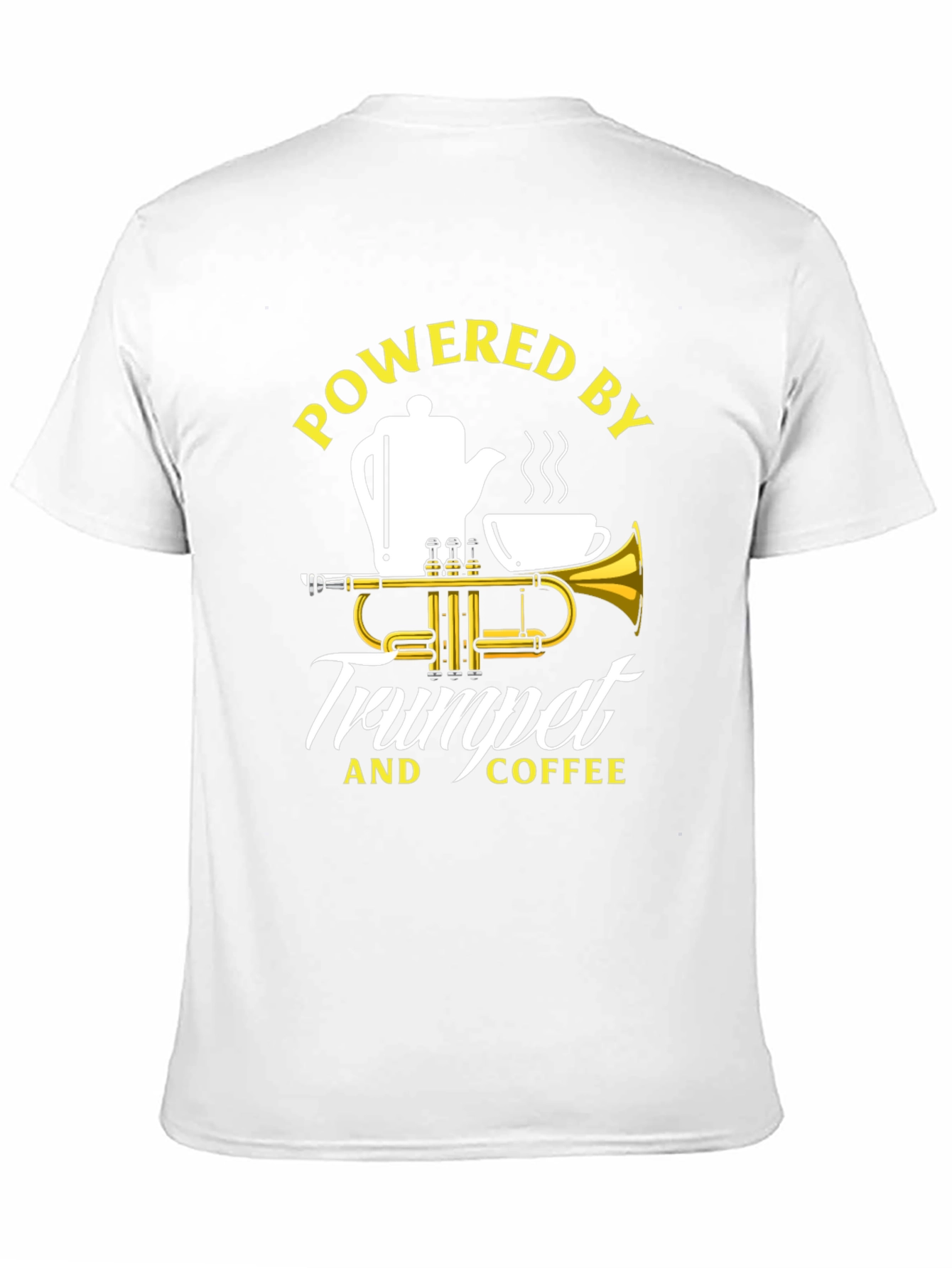 Powered by Trumpet and Coffee Graphic T-Shirt