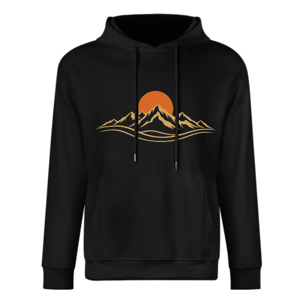 Black Ridge Sunburst Graphic Hoodie - front view 1 of 4