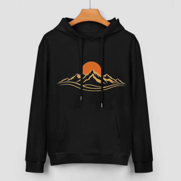 Black Ridge Sunburst Graphic Hoodie - front view 2 of 4