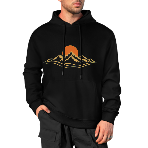 Black Ridge Sunburst Graphic Hoodie - front view 4 of 4