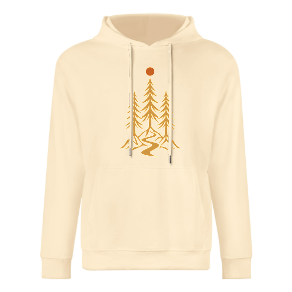 Light apricot Pine Path Graphic Hoodie - front view 1 of 4