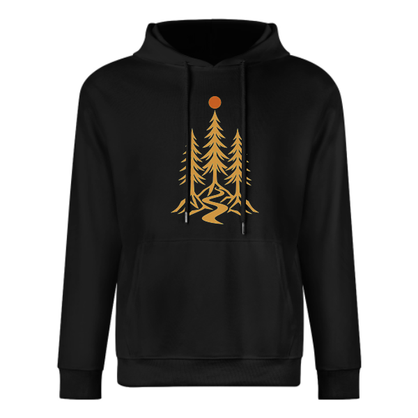 Black Pine Path Graphic Hoodie - front view 1 of 4
