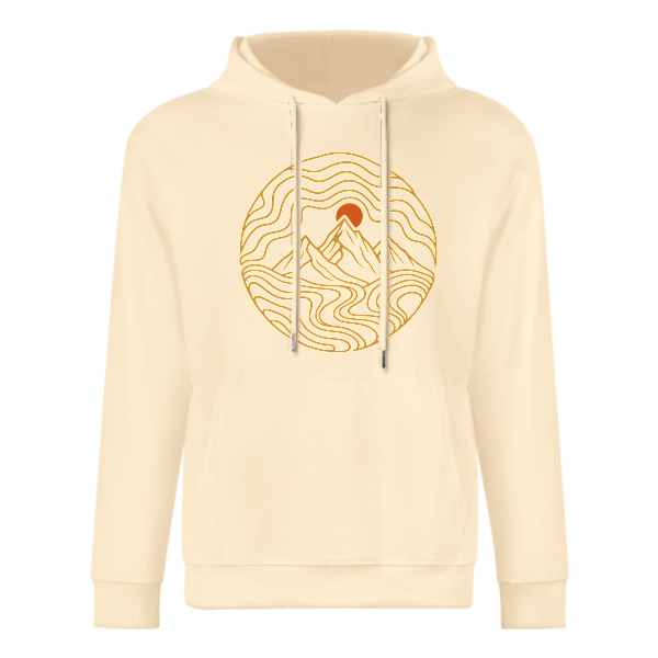 Light apricot Contour Peaks Graphic Hoodie - front view 1 of 4
