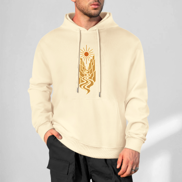 Light apricot Canyon River Graphic Hoodie - front view 2 of 4