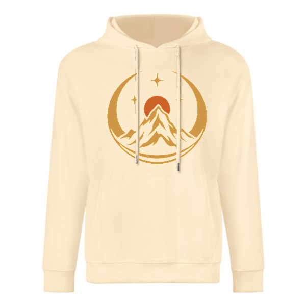 Light apricot Moonlit Rock Peak Graphic Hoodie - front view 1 of 4