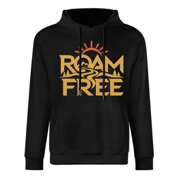 Black Roam the Wild Graphic Hoodie - front view 1 of 4