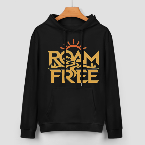 Black Roam the Wild Graphic Hoodie - front view 2 of 4