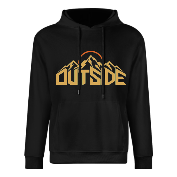 Black Beyond the Mountain Graphic Hoodie - front view 1 of 4