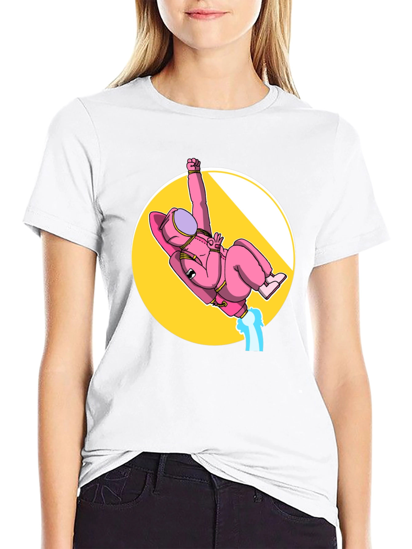 Pink Astronaut Among Us T-Shirt