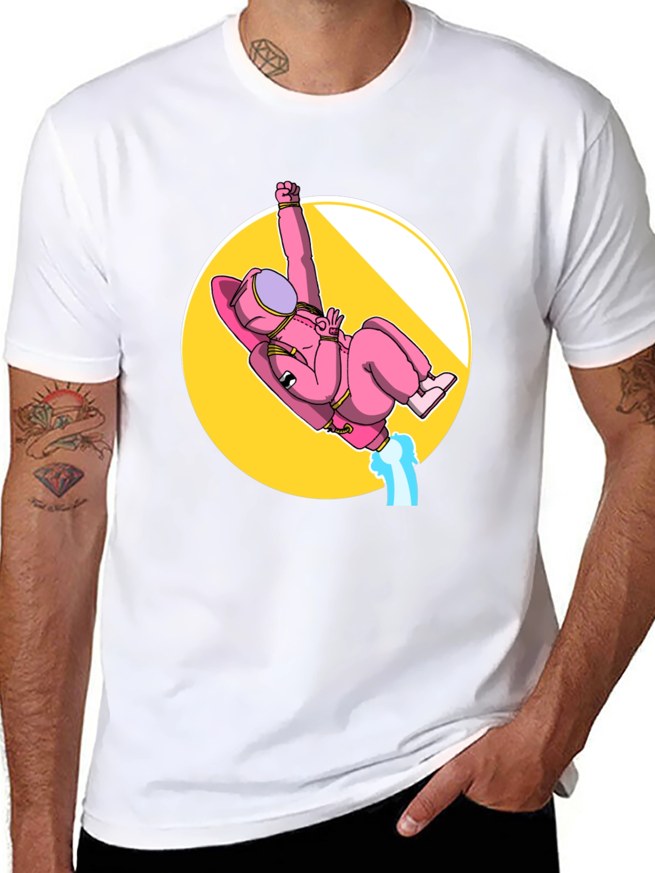 Pink Astronaut Among Us T-Shirt