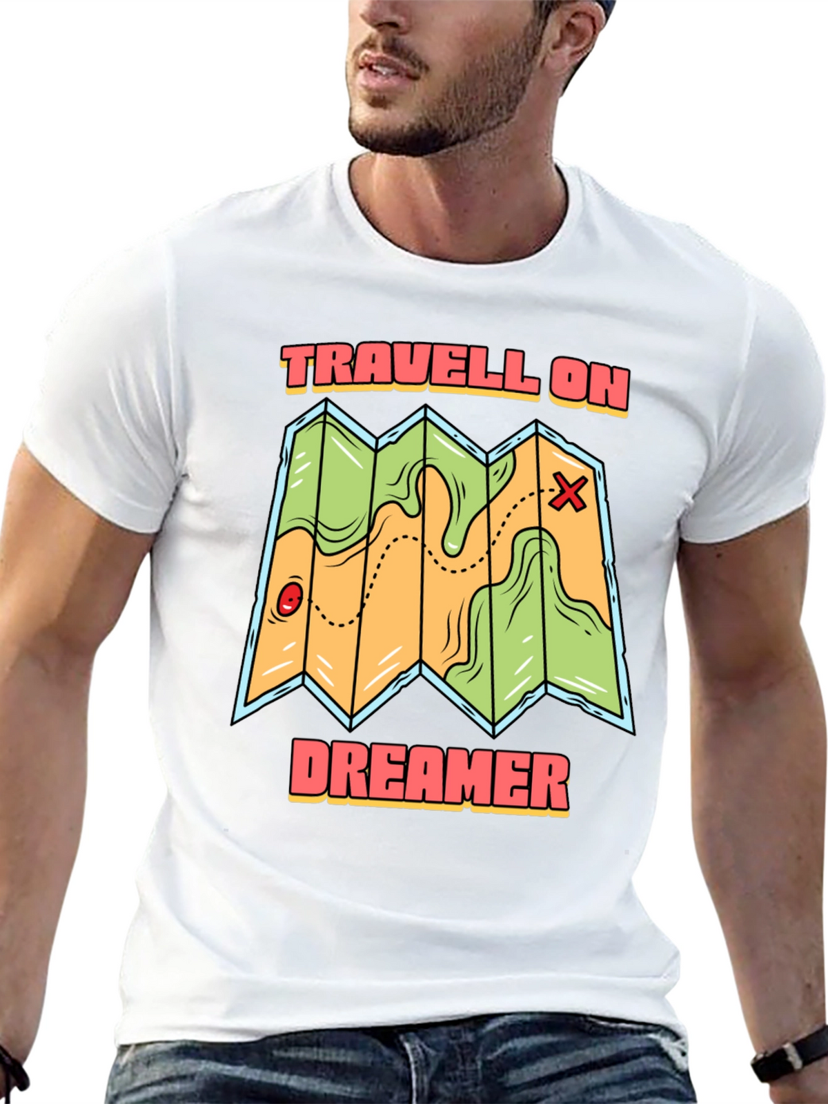 Travell On Dreamer Black T-Shirt