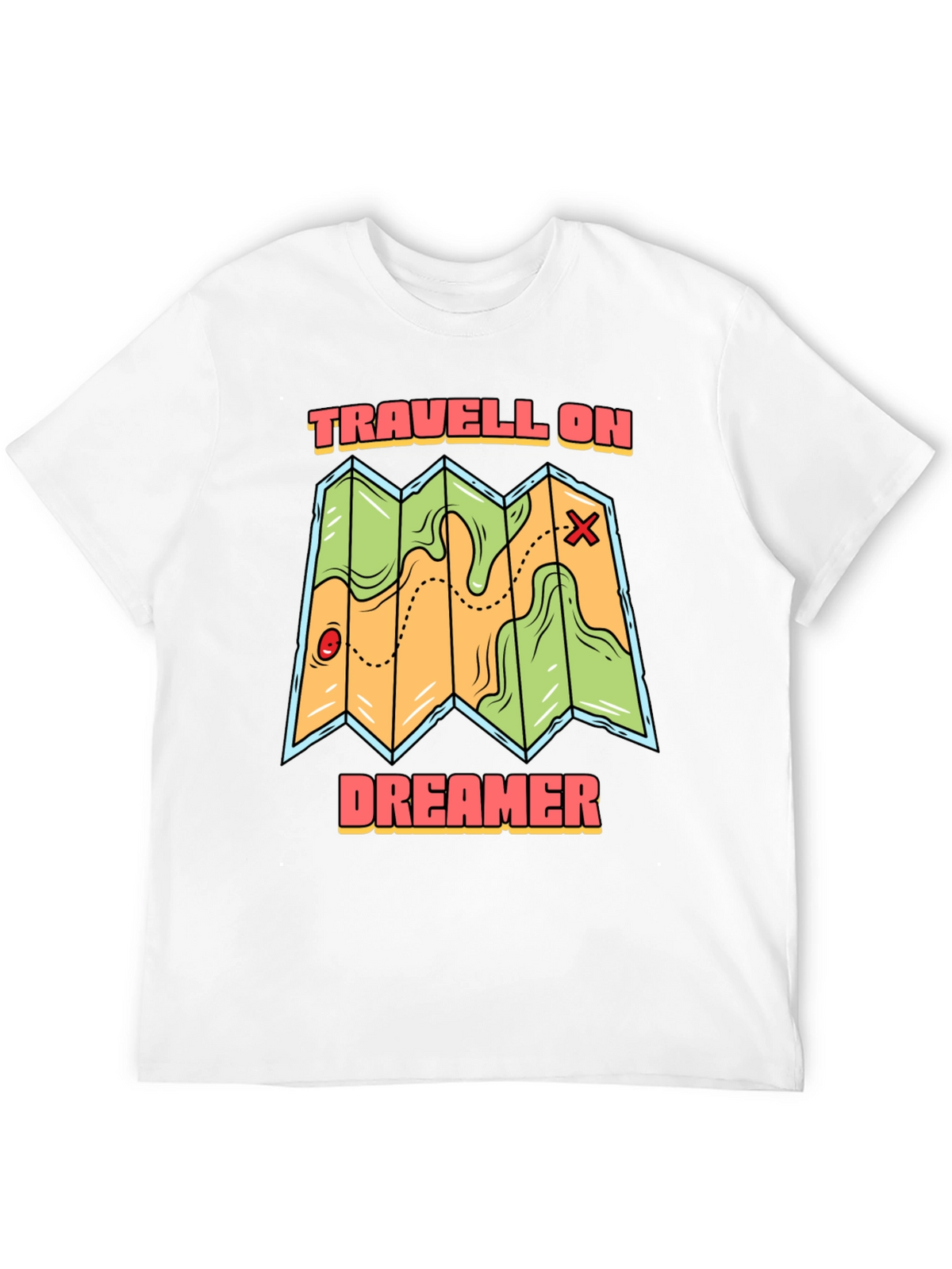 Travell On Dreamer Black T-Shirt