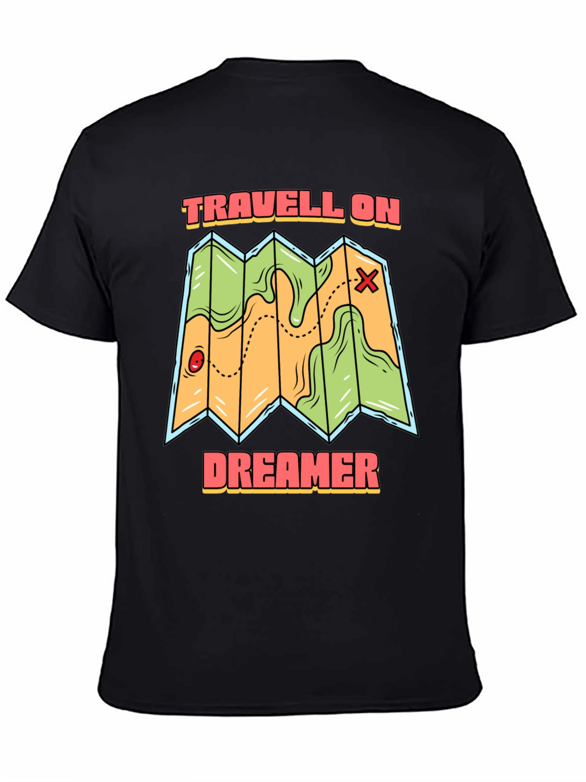 Travell On Dreamer Black T-Shirt