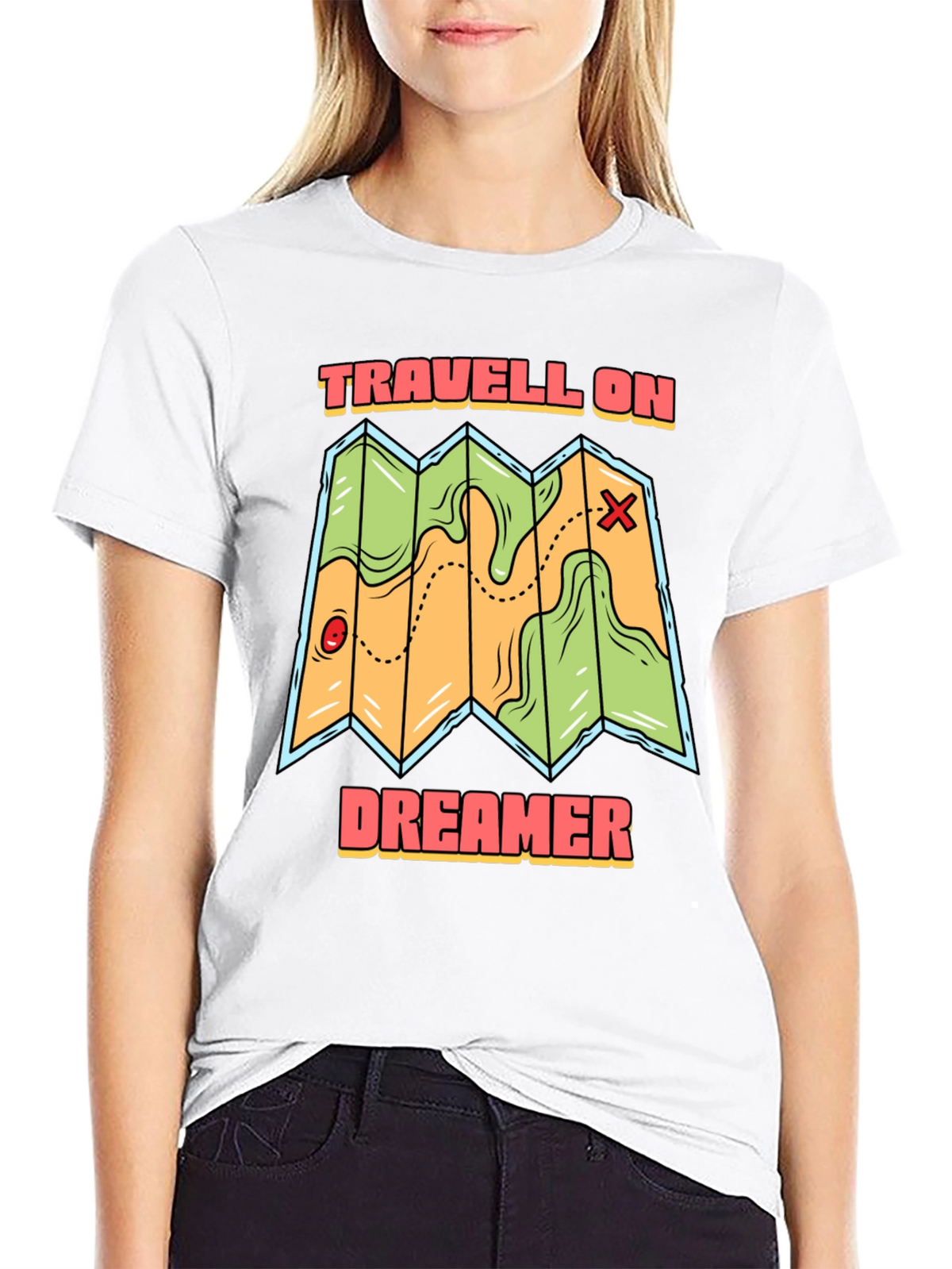 Travell On Dreamer Black T-Shirt
