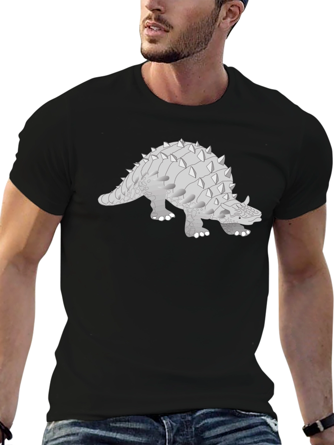 Ankylosaurus Graphic Tee - Dinosaur Lovers Shirt
