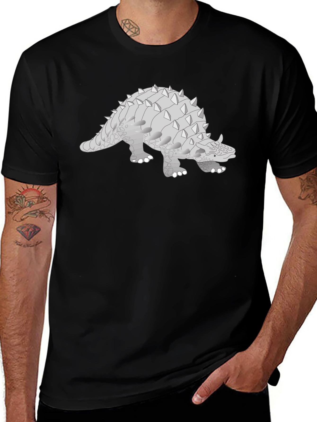 Ankylosaurus Graphic Tee - Dinosaur Lovers Shirt