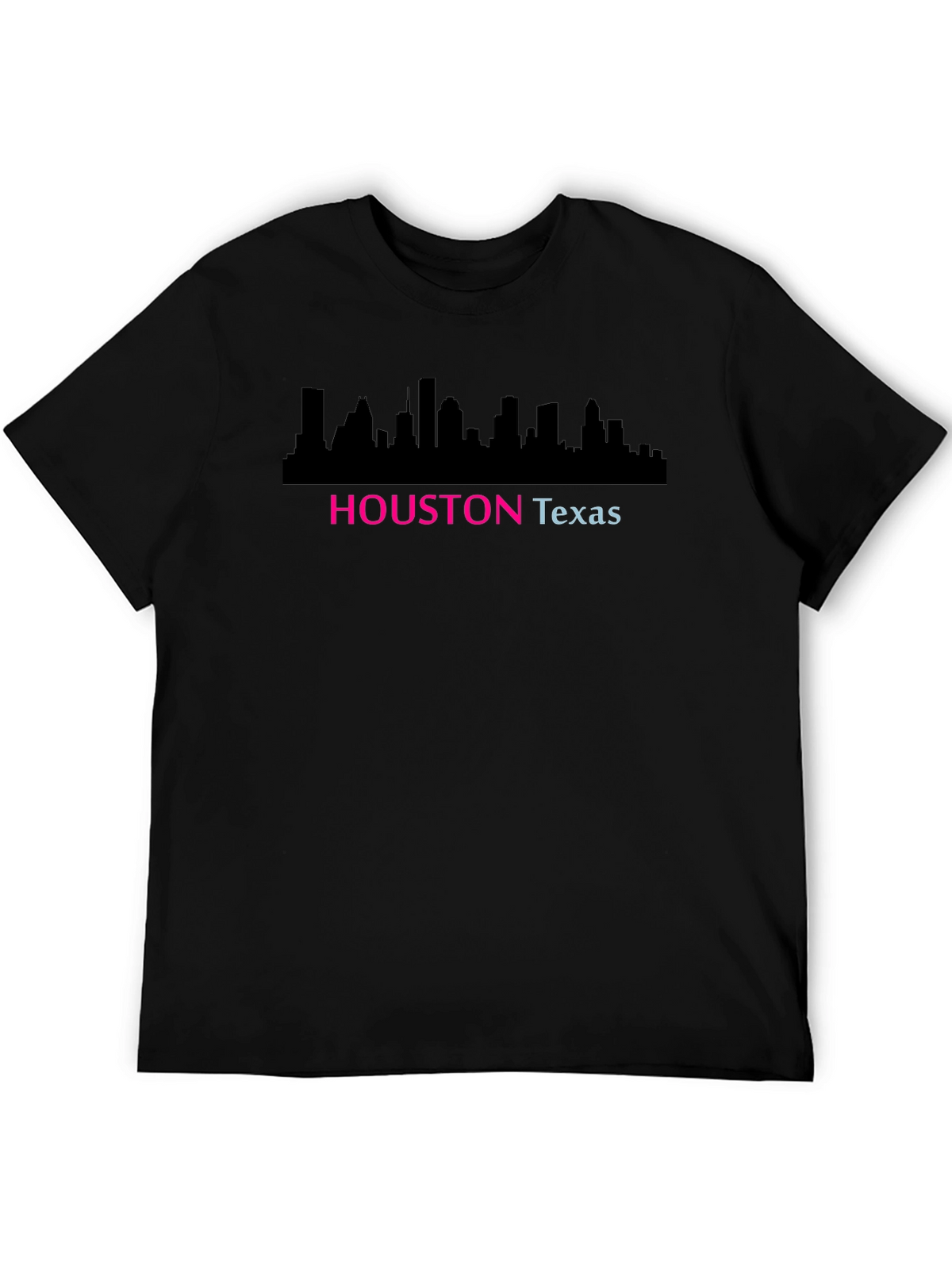 Houston Texas Skyline Graphic Black T-Shirt